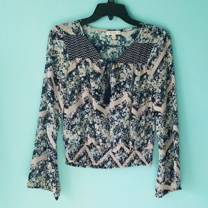 LOVE, FIRE Colorful Flowy Shirt/Blouse